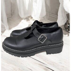 90s No Boundaries Academia T Strap Chunky Platform Mary Jane  Goth Shoes Size 6